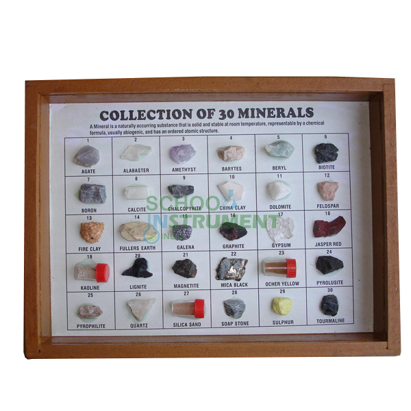 Mineral Set, Collection of 30 Minerals